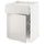 METOD / MAXIMERA base cab f hob/drawer/2 wire bskts, white/Ringhult light grey, 60x60 cm