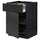 METOD / MAXIMERA - METOD / MAXIMERA Base cab f hob/drawer/2 wire bskts, black/Nickebo matt anthracite, 60x60 cm