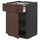 METOD / MAXIMERA - Base cab f hob/drawer/2 wire bskts, black/Sinarp brown , 60x60 cm