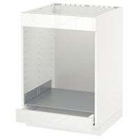 METOD / MAXIMERA - Base cab for hob+oven w drawer, white/Ringhult white, 60x60 cm - best price from Maltashopper.com 19168966