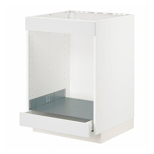 Ikea METOD / MAXIMERA - Base cab for hob+oven w drawer, white/Stensund white, 60x60 cm