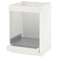 METOD / MAXIMERA - Base cab for hob+oven w drawer, white/Veddinge white, 60x60 cm - best price from Maltashopper.com 79168973