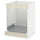 METOD / MAXIMERA - Base cab for hob+oven w drawer, white/Voxtorp high-gloss light beige, 60x60 cm