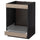 METOD / MAXIMERA base cab for hob+oven w drawer, black/Brokhult light grey, 60.0x80.0x60.0 cm