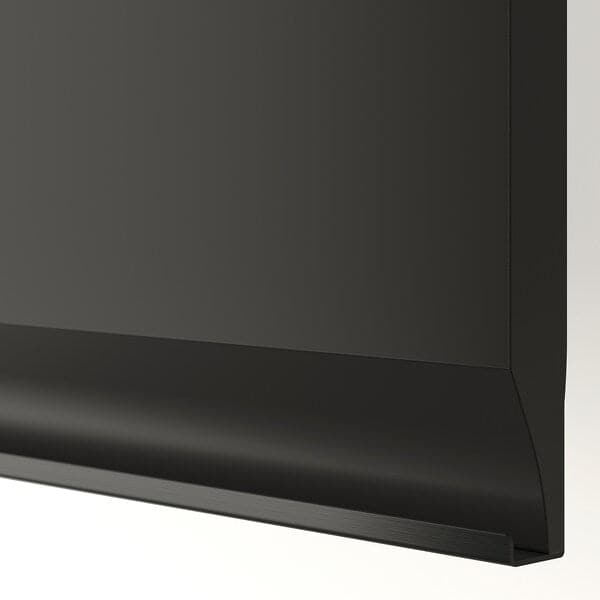 METOD / MAXIMERA - Base cab for hob+oven w drawer, black/Upplöv matt anthracite, 60x60 cm - best price from Maltashopper.com 49495518