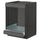 METOD / MAXIMERA - METOD / MAXIMERA Base cab for hob+oven w drawer, black/Voxtorp dark grey, 60x60 cm