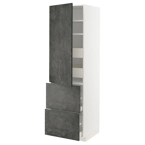 Ikea METOD / MAXIMERA - Mobile/ripiani/4cassetti/anta/2fron , 60x60x200 cm
