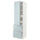 METOD / MAXIMERA hi cab w shlvs/4 drawers/dr/2 frnts, white/Kallarp light grey-blue, 60.0x220.0x60.0 cm