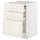 METOD / MAXIMERA bc w pull-out work surface/3drw, white/Bodbyn off-white, 60x60 cm