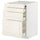 METOD / MAXIMERA bc w pull-out work surface/3drw, white/Bodbyn off-white, 60x60 cm