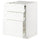 METOD / MAXIMERA bc w pull-out work surface/3drw, white Enköping/white wood effect, 60x60 cm