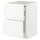 METOD / MAXIMERA bc w pull-out work surface/3drw, white Enköping/white wood effect, 60x60 cm