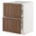 METOD / MAXIMERA bc w pull-out work surface/3drw, white Enköping/brown walnut effect, 60x60 cm