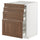 METOD / MAXIMERA bc w pull-out work surface/3drw, white Enköping/brown walnut effect, 60x60 cm