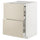 METOD / MAXIMERA bc w pull-out work surface/3drw, white/Havstorp beige, 60x60 cm