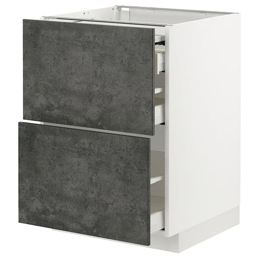 METOD / MAXIMERA - Mobile/superficie estr/3 cassetti , 60x60 cm - best price from Maltashopper.com 59433214