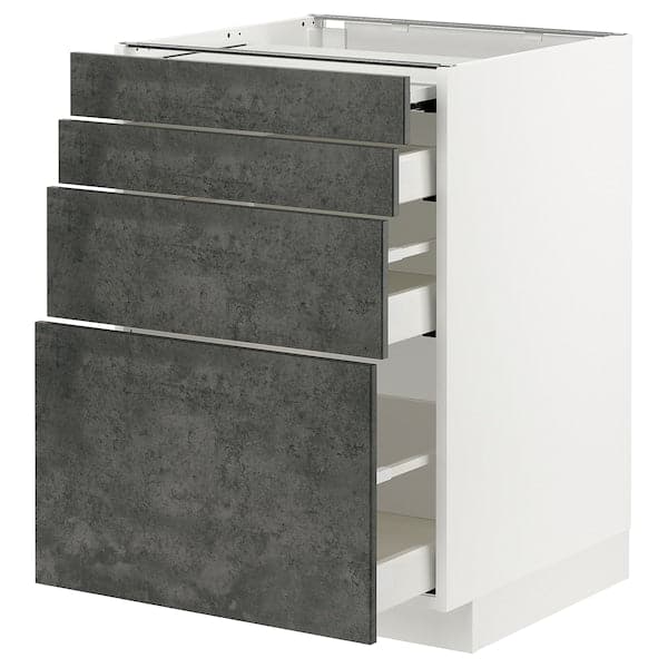 METOD / MAXIMERA - Mobile/superficie estr/3 cassetti , 60x60 cm - best price from Maltashopper.com 29433220