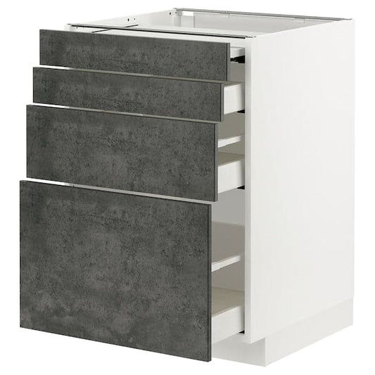 METOD / MAXIMERA - Mobile/superficie estr/3 cassetti , 60x60 cm - best price from Maltashopper.com 29433220