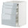 METOD / MAXIMERA bc w pull-out work surface/3drw, white/Kallarp light grey-blue