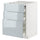 METOD / MAXIMERA bc w pull-out work surface/3drw, white/Kallarp light grey-blue