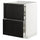 METOD / MAXIMERA bc w pull-out work surface/3drw, white/Lerhyttan black stained, 60x60 cm