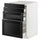 METOD / MAXIMERA bc w pull-out work surface/3drw, white/Lerhyttan black stained, 60x60 cm