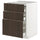 METOD / MAXIMERA - Bc w pull-out work surface/3drw, white/Sinarp brown , 60x60 cm