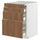 METOD / MAXIMERA - METOD / MAXIMERA Bc w pull-out work surface/3drw, white/Tistorp brown walnut effect, 60x60 cm