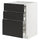 METOD / MAXIMERA - Bc w pull-out work surface/3drw, white/Upplöv matt anthracite , 60x60 cm
