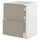 METOD / MAXIMERA - Bc w pull-out work surface/3drw, white/Upplöv matt dark beige