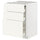 METOD / MAXIMERA - METOD / MAXIMERA Bc w pull-out work surface/3drw, white/Vallstena white, 60x60 cm