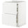 METOD / MAXIMERA bc w pull-out work surface/3drw, white/Voxtorp matt white, 60x60 cm