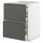 METOD / MAXIMERA bc w pull-out work surface/3drw, white/Voxtorp dark grey, 60x60 cm