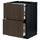METOD / MAXIMERA bc w pull-out work surface/3drw, black/Sinarp brown, 60x60 cm