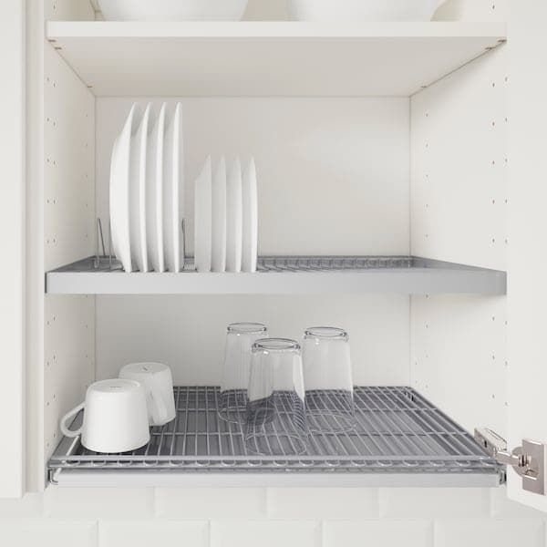 Ikea METOD / MAXIMERA - Wall cabinet w 2 doors/2 drawers, white/Bodbyn grey, 60x100 cm