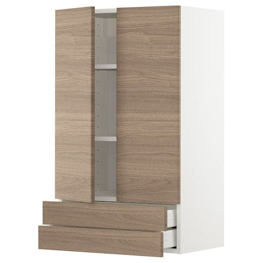 METOD / MAXIMERA - Wall unit with 2 doors/2 drawers , 60x100 cm - best price from Maltashopper.com 59455710