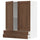 METOD / MAXIMERA - METOD / MAXIMERA Wall cabinet w 2 doors/2 drawers, white Enköping/brown walnut effect, 80x100 cm