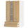 METOD / MAXIMERA wall cabinet w 2 doors/2 drawers, white/Forsbacka oak, 60x100 cm