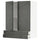 METOD / MAXIMERA wall cabinet w 2 doors/2 drawers, white/Kalhyttan dark grey concrete effect, 80.0x100.0x38.6 cm