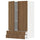 METOD / MAXIMERA - METOD / MAXIMERA Wall cabinet w 2 doors/2 drawers, white/Tistorp brown walnut effect, 60x100 cm