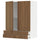 METOD / MAXIMERA - METOD / MAXIMERA Wall cabinet w 2 doors/2 drawers, white/Tistorp brown walnut effect, 80x100 cm