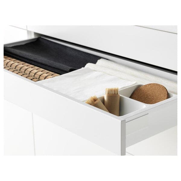 Ikea METOD / MAXIMERA - Wall cabinet w 2 doors/2 drawers, white/Veddinge white, 80x100 cm