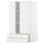 METOD / MAXIMERA wall cabinet w 2 doors/2 drawers, white/Voxtorp high-gloss/white, 60x100 cm