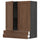 METOD / MAXIMERA wall cabinet w 2 doors/2 drawers, black Enköping/brown walnut effect, 80x100 cm
