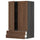 METOD / MAXIMERA - METOD / MAXIMERA Wall cabinet w 2 doors/2 drawers, black Enköping/brown walnut effect, 60x100 cm