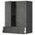 METOD / MAXIMERA wall cabinet w 2 doors/2 drawers, black/Kalhyttan dark grey concrete effect, 80x100 cm