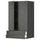 METOD / MAXIMERA wall cabinet w 2 doors/2 drawers, black/Kalhyttan dark grey concrete effect, 60.0x100.0x38.6 cm