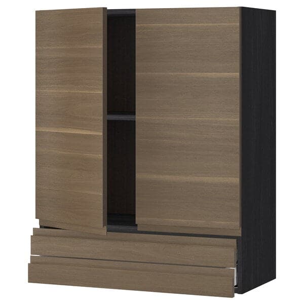 METOD / MAXIMERA - Wall unit with 2 doors/2 drawers , 80x100 cm - best price from Maltashopper.com 89458161