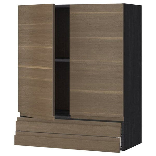 METOD / MAXIMERA - Wall unit with 2 doors/2 drawers , 80x100 cm