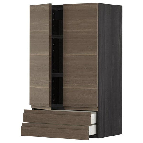 METOD / MAXIMERA - Wall unit with 2 doors/2 drawers , 60x100 cm